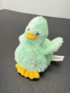 Vintage Commonwealth Bird Plush Baby Chick Teal Blue Mini 4 Inch